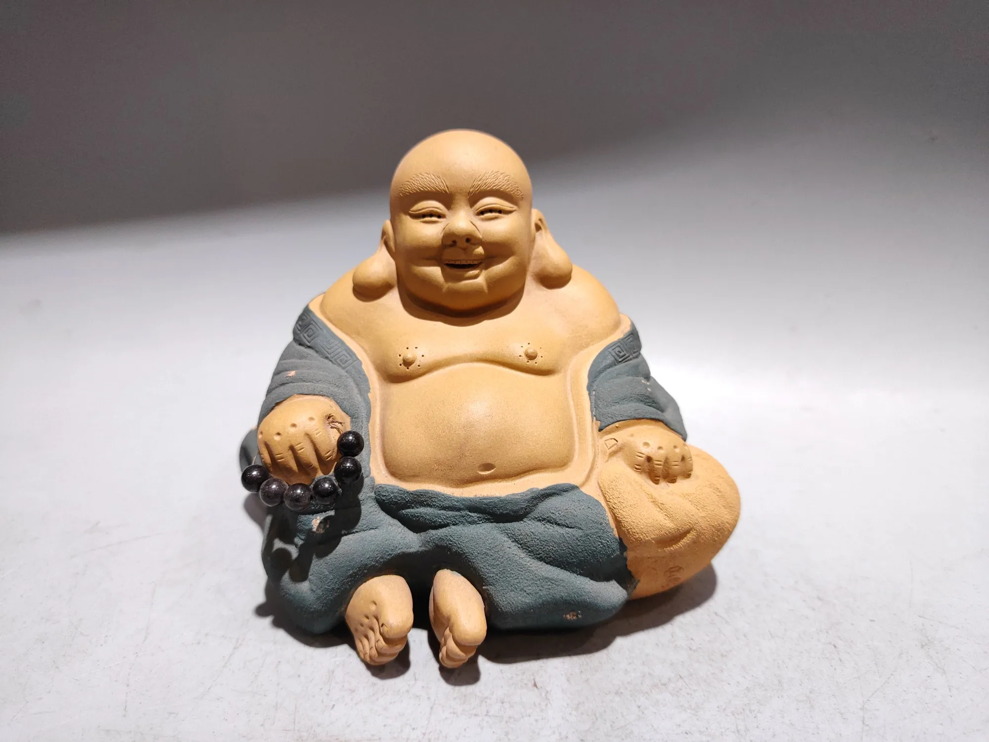 Yixing Purple Clay Statue tea pet Maitreya Buddha Tea charm