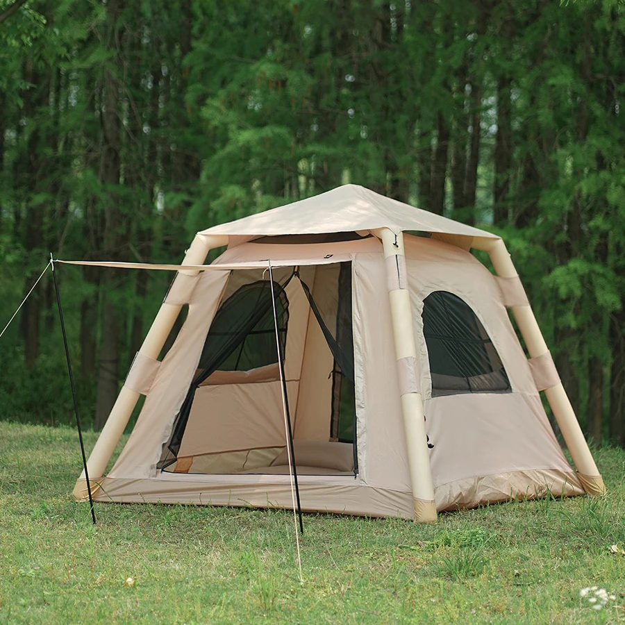 Outdoor China Inflatable Camping Tents Waterproof Camping House Air Pole Blow up Camping Overnight Field Equipment Four Season