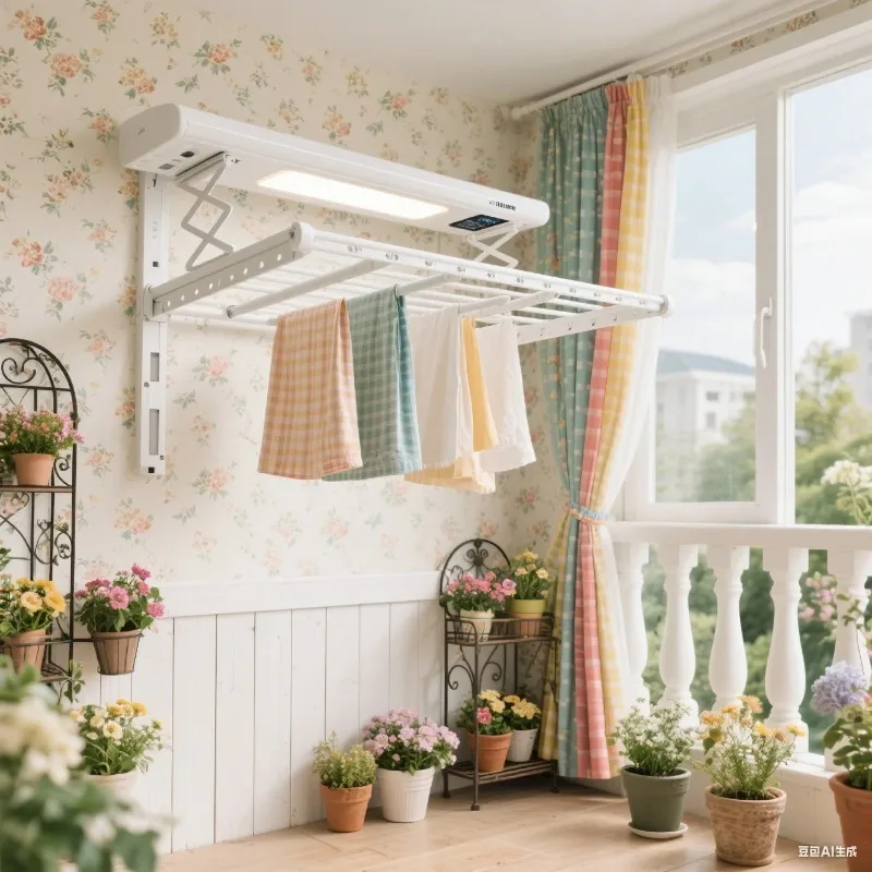 

Household drying rack Balcony lifting intelligent drying rack, integrated drying and sterilization