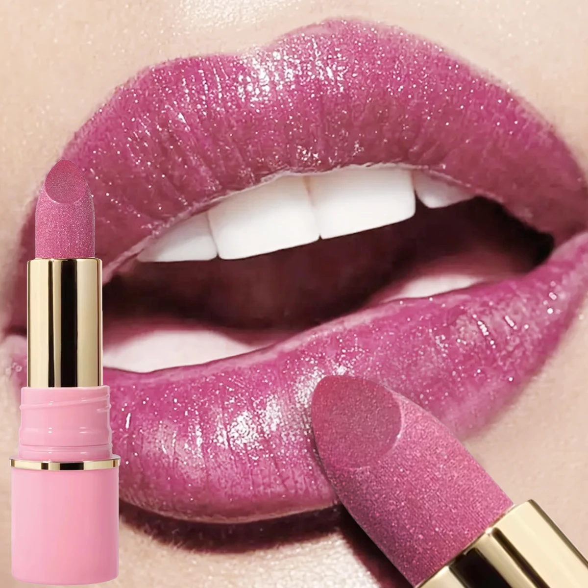 8 色グリッターメタリックリップグレーズ光沢のある長期的なリップグロス防水液体口紅メイクアップリップオイルリップティントギフト