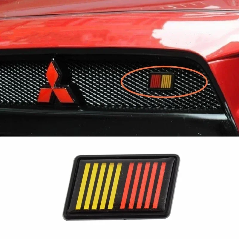 ABS Car Emblem Front Grille Badge for Mitsubishi Ralliart LANCER Outlander PAJERO Ralliart TRITION ASX Colt Galant Decoration