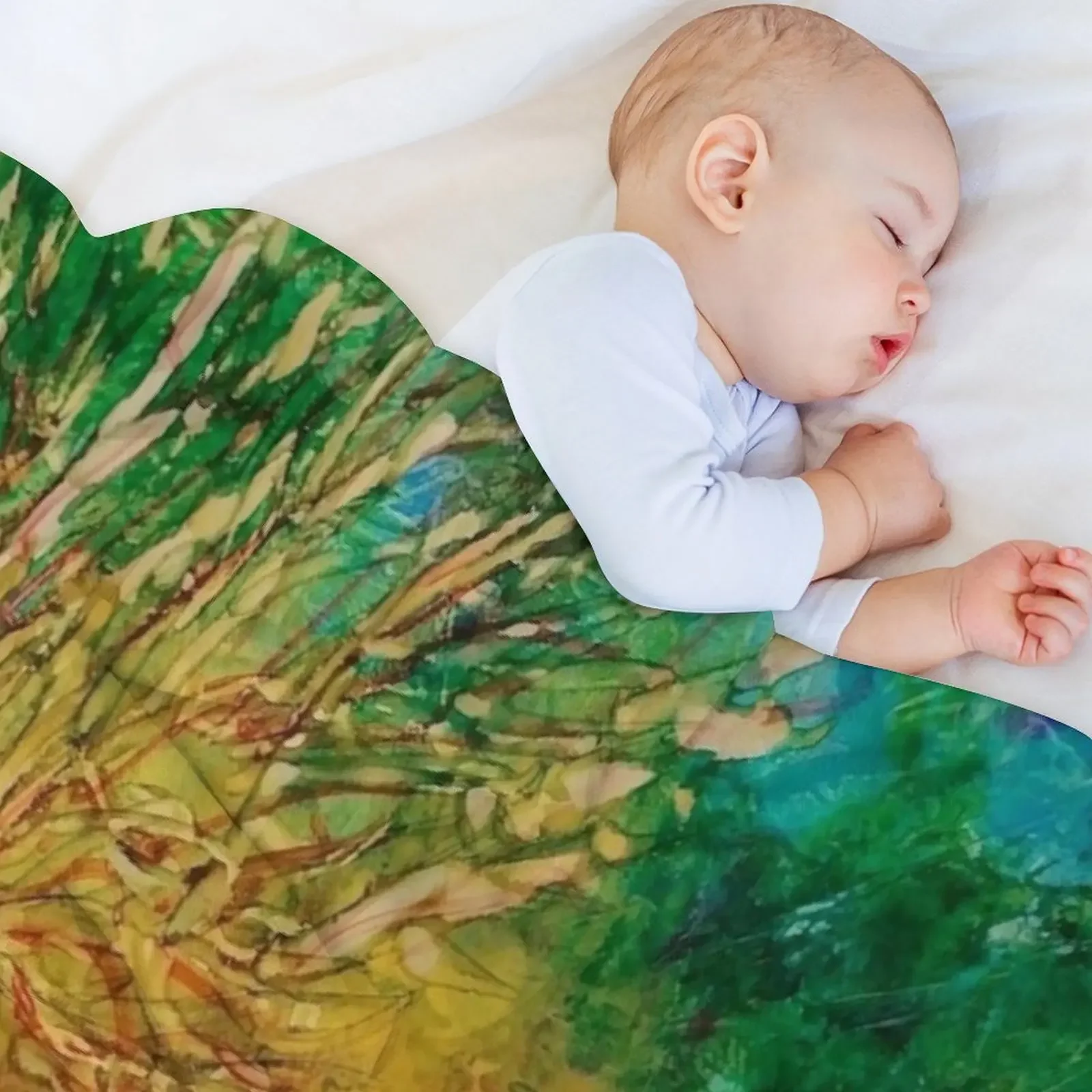 خذني إلى الغابات - من تأليف باربرا ميتشل بطانية رمي لسرير أريكة الطفل بطانيات سميكة فاخرة وبطانيات رمي