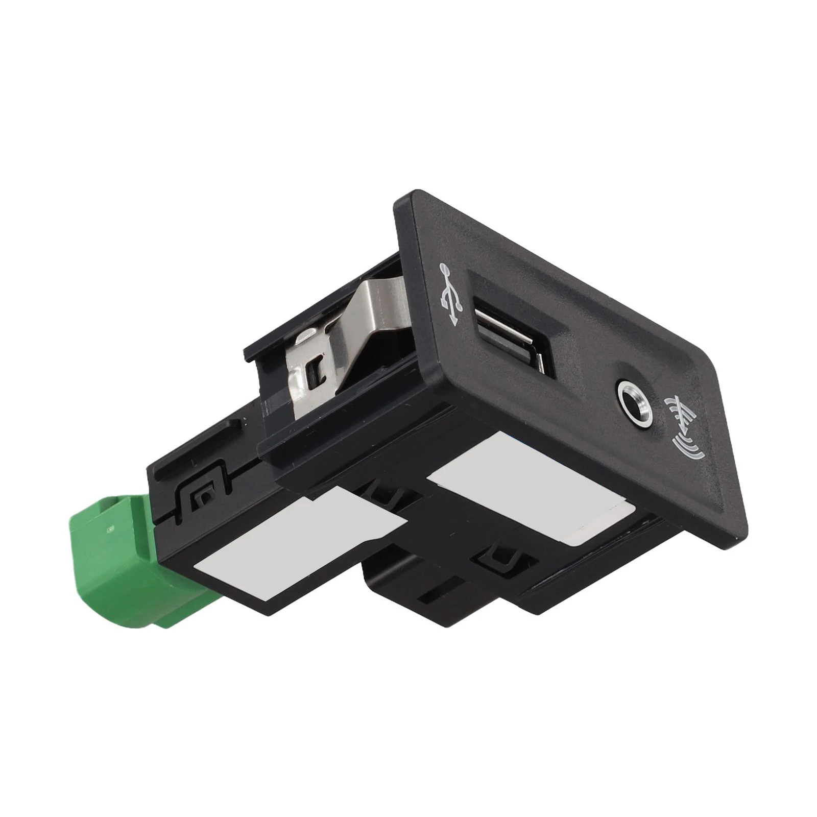 Black Car USB Socket Usb Aux Socket For Carplay Usb Aux Glove Box Installation Black Finish Dual Connection Ports