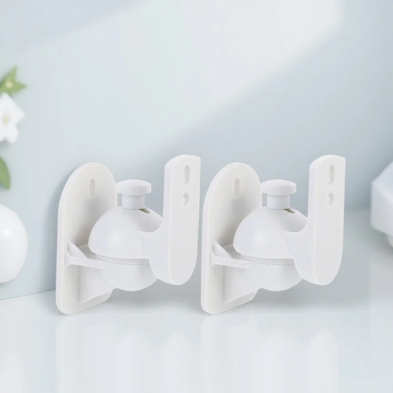 2 مجموعات مكبر الصوت جدار جبل بين قوسين قابل للتعديل قطب إمالة الثقيلة ABS البلاستيك للمنزل الألعاب محيطي مكبر صوت الرف #6