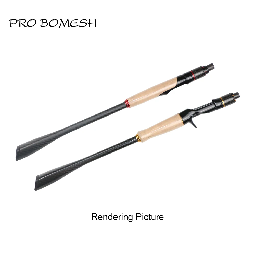 Pro Bomesh Taper Carbon Tube 45cm Grip 3K Woven Triangle Butt Rod Building Component Handle Rod Repair DIY Blank Accessory