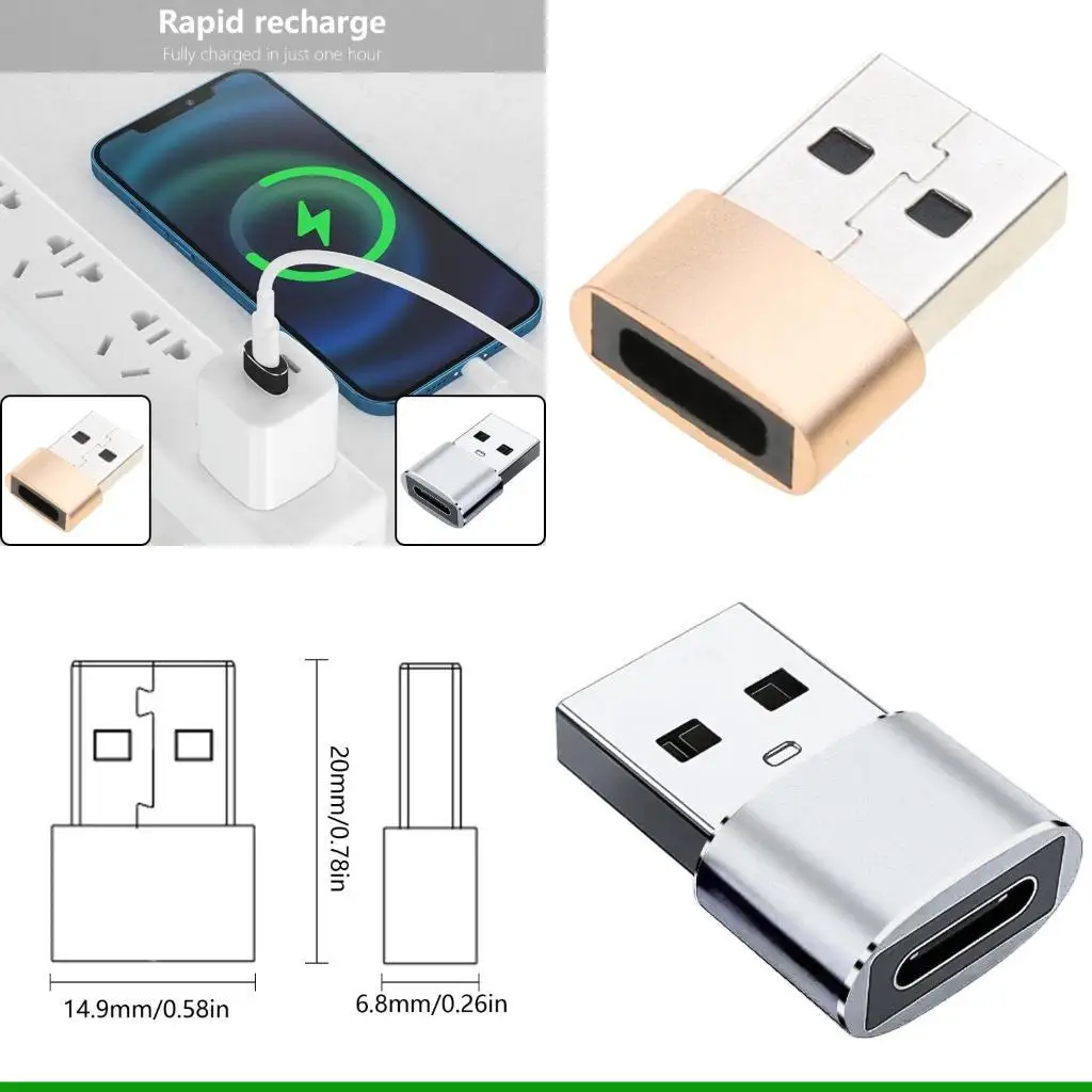 U55C USB Type C to USB2.0 C Female to USB2.0 Male 5Gbps Adapters