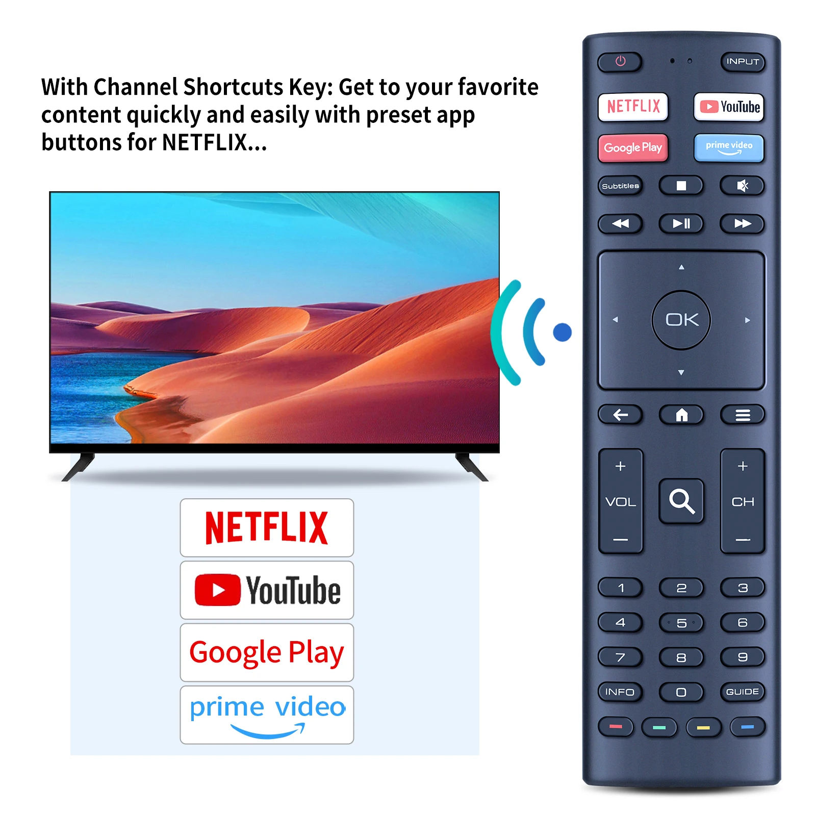 Nuovo telecomando sostitutivo per POLAROID TCSAND40FHDPR06 KT1942A