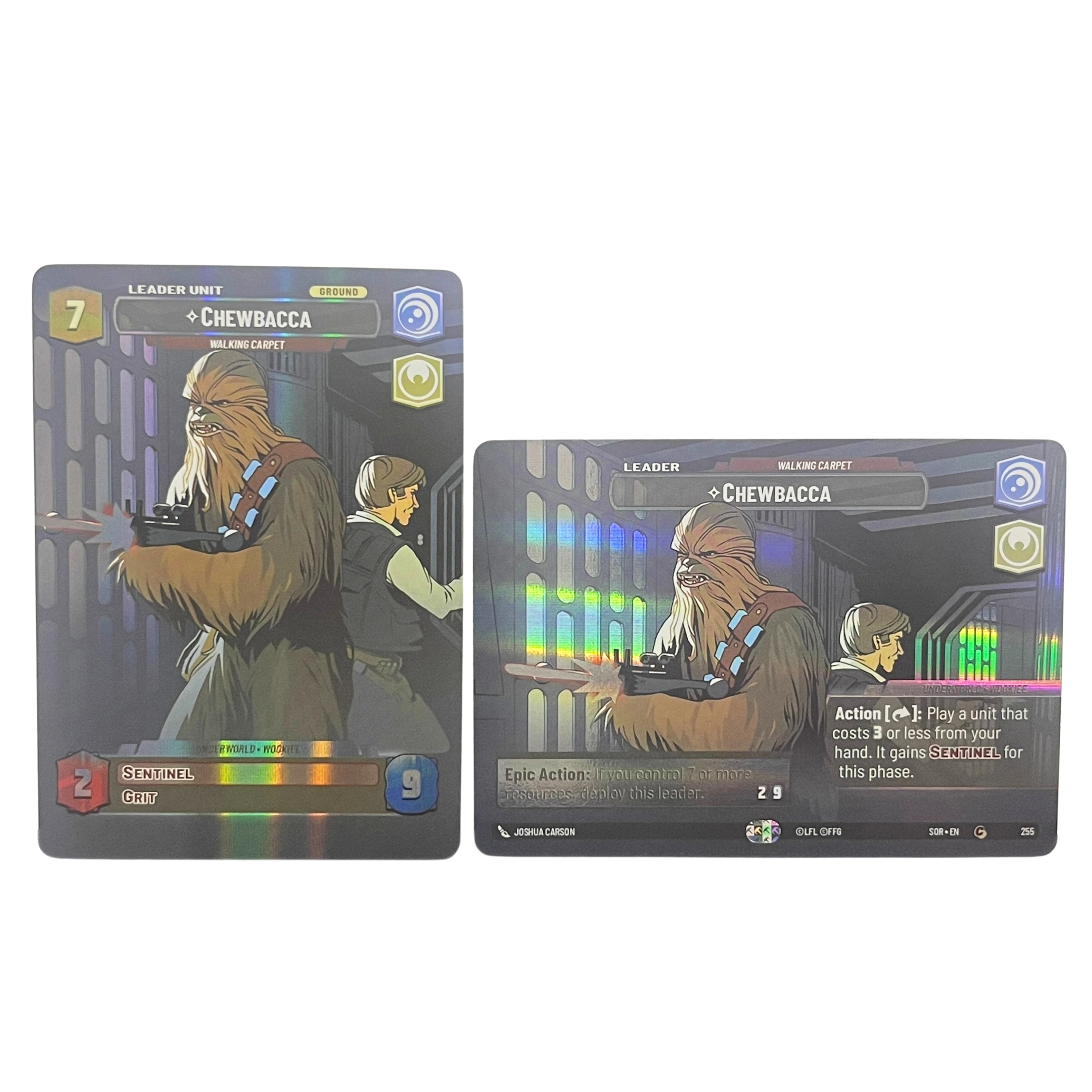 SWUDB Top-Grade Rare Collectible SWU Cards Boba Fett  Han Solo Leia Organa Cad Bane Chewbacca Rey Sabine Wren ShowcaseAlt Art - view 3