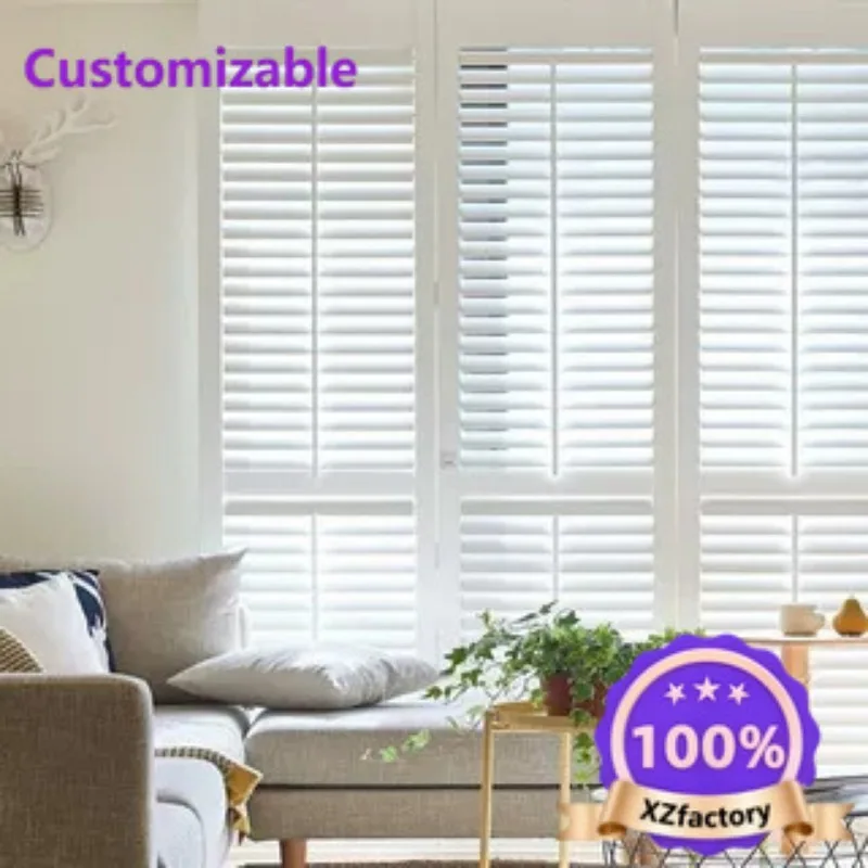 Factory Direct 2026: Custom Nordic Solid Wood Venetian Folding Sliding Partition Door for Bedroom & Balcony, Adjustable Shading