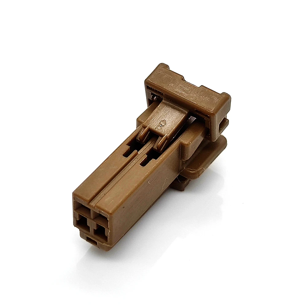 7283-5971-80 2 Pin Unsealed Automotive Connector Female TK Series 1.0mm PBT Brown for Car Wiring