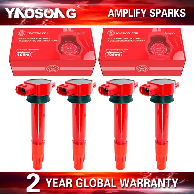 4PCS IGNITION COIL PACK 1832A025 Compatible For MITSUBISHI Pajero Sport 2.4L L4 4G64