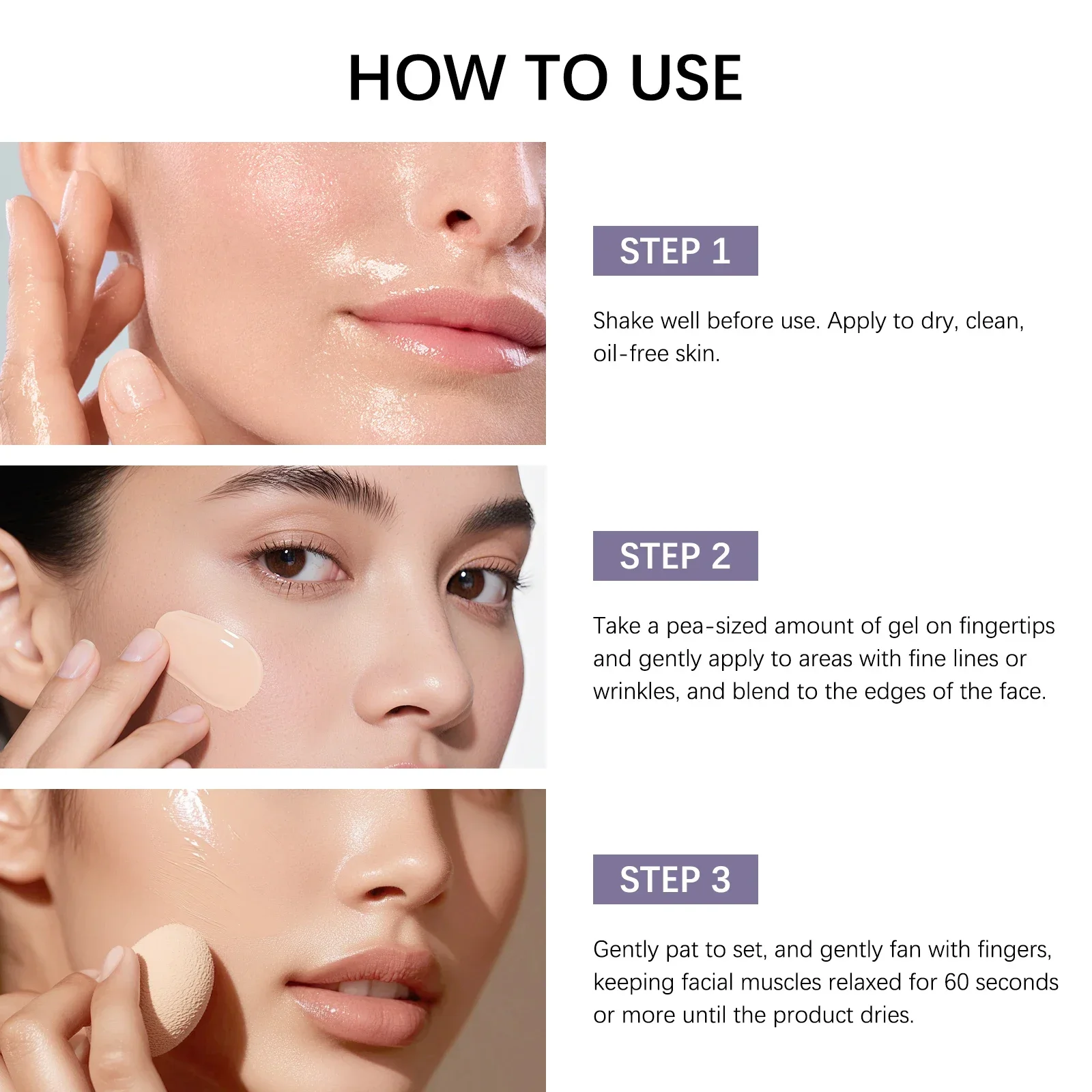 BIO-Dimot 6D Lifting Gel - Natychmiastowe liftingowanie skóry w 60 sekund, ujędrnianie i rozjaśnianie, redukuje zmarszczki, wyrównuje koloryt dla naturalnego wykończenia, 30 ml