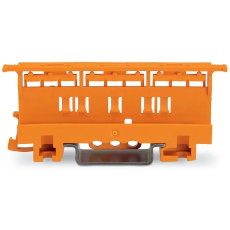 WAGO 221‑500 Mounting Carrier Bracket For 221‑412 413 415 Terminal, DIN‑35 Rail / Screw Mount, For 4mm² Connectors, Orange