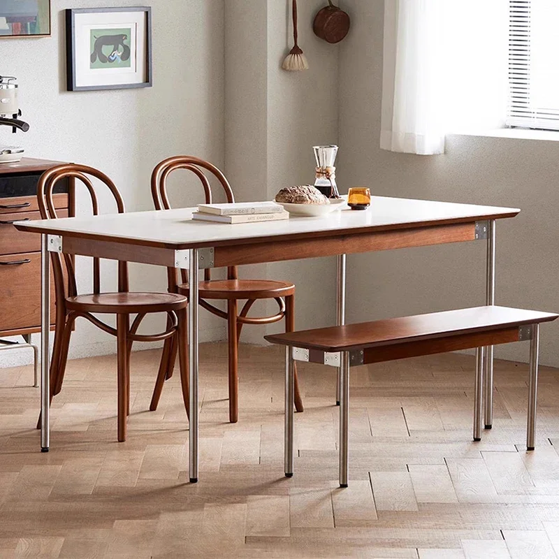 Luxury Industrial Dining Table Italy Modern Waterproof Reception Dining Table Floor Mobile Mesa Dobravel Portatil Decorations