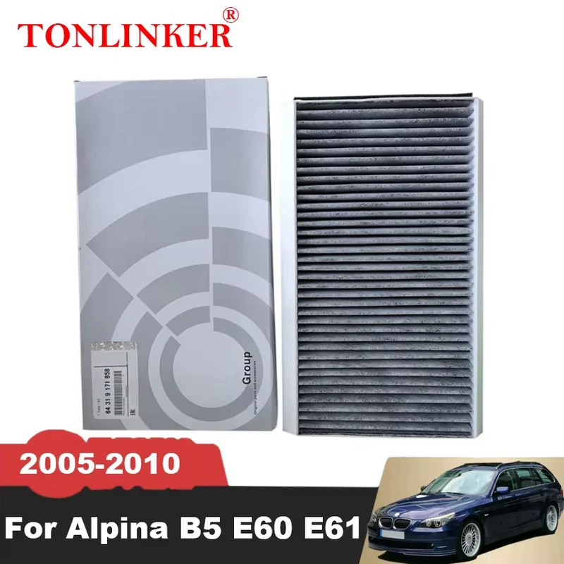 

Фильтр салона TONLINKER OE 64319171858 для Bmw Alpina B5 E60 E61 2005 2006 2007 2008 2009 2010 4.4AT 64316913506 Автомобильные аксессуары