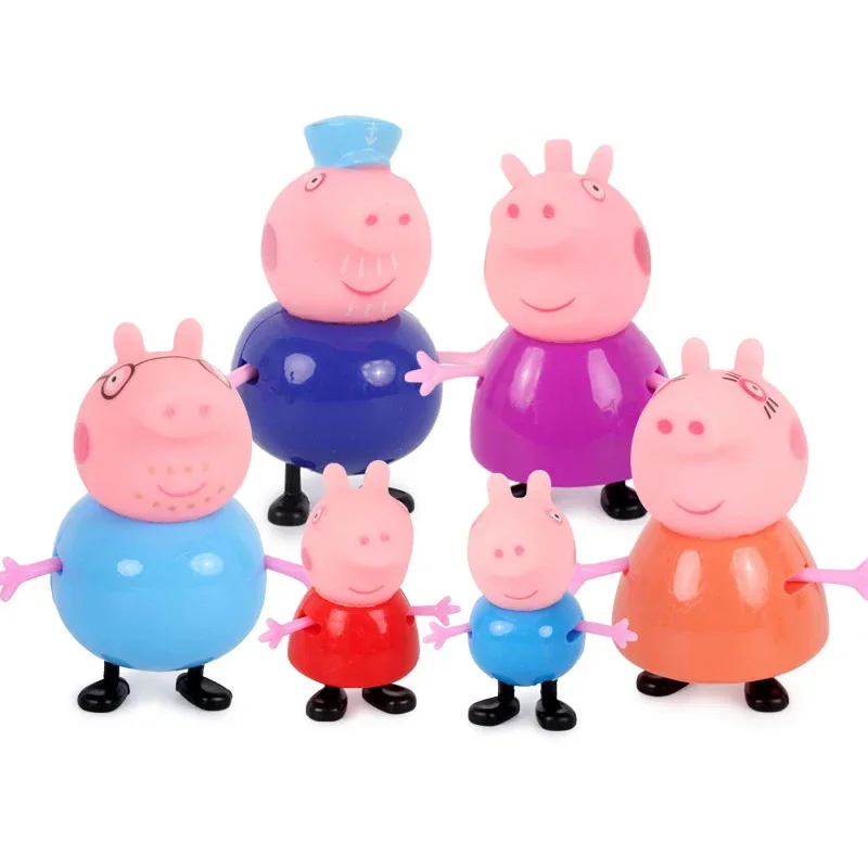 Children\'s Peppa Pig Series Doll Toys George and Friends Animal Pig Family Party Action Doll Model Boys and Girls Festival Gift