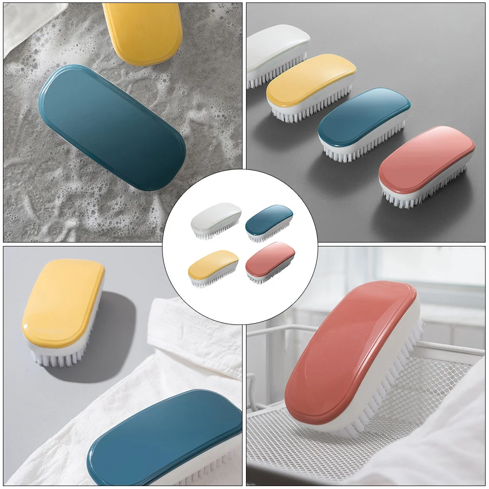 

4Pcs Laundry Shoe Cleaning Brush Wear Resistant Bristles Durable Multipurpose Cleaning Brush for Shoes Clothes Nails