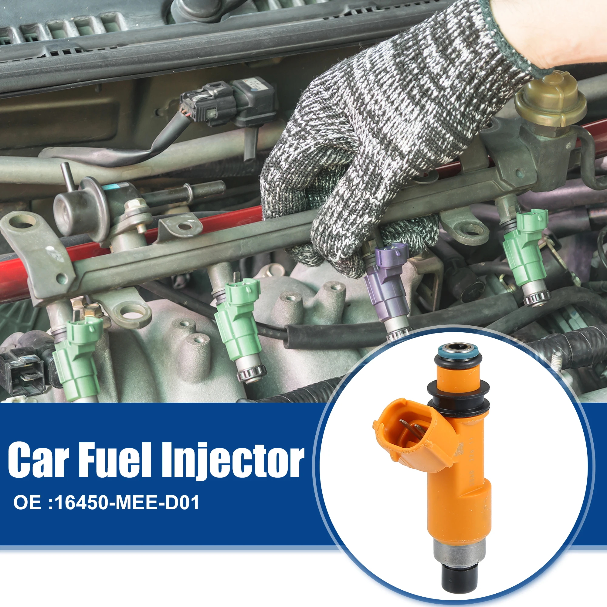 

UXCELL 4 шт. 16450-MEE-D01 Замена топливной форсунки для Honda CBR600RR 2005-2006