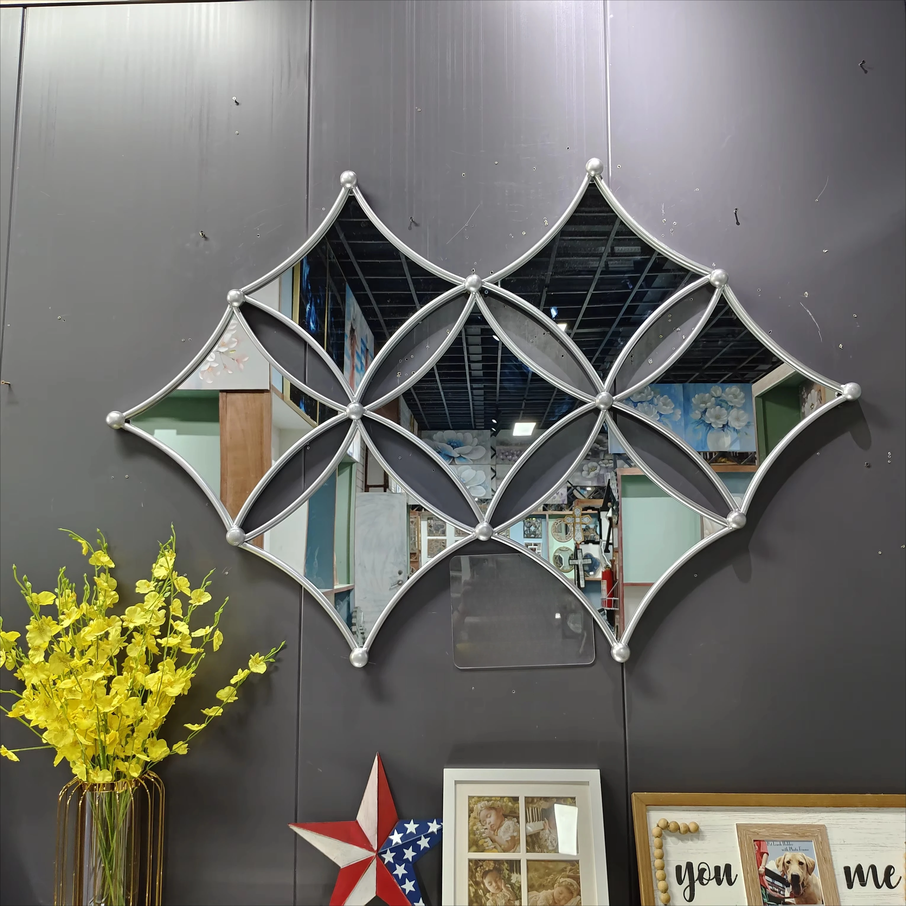 142X95CM Wholesale High Quality Metal Gold Modern Luxury Decorative Wall Mirror Art Design Hotel Home Decor Dropshipping DDP