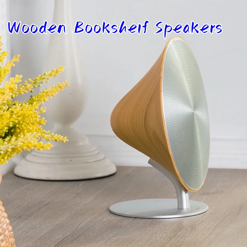 Portable Wooden Bookshelf Speakers Wireless TWS Stereo Subwoofer Music Center Caixa De Som Bluetooth NFC Touch Computer Speaker