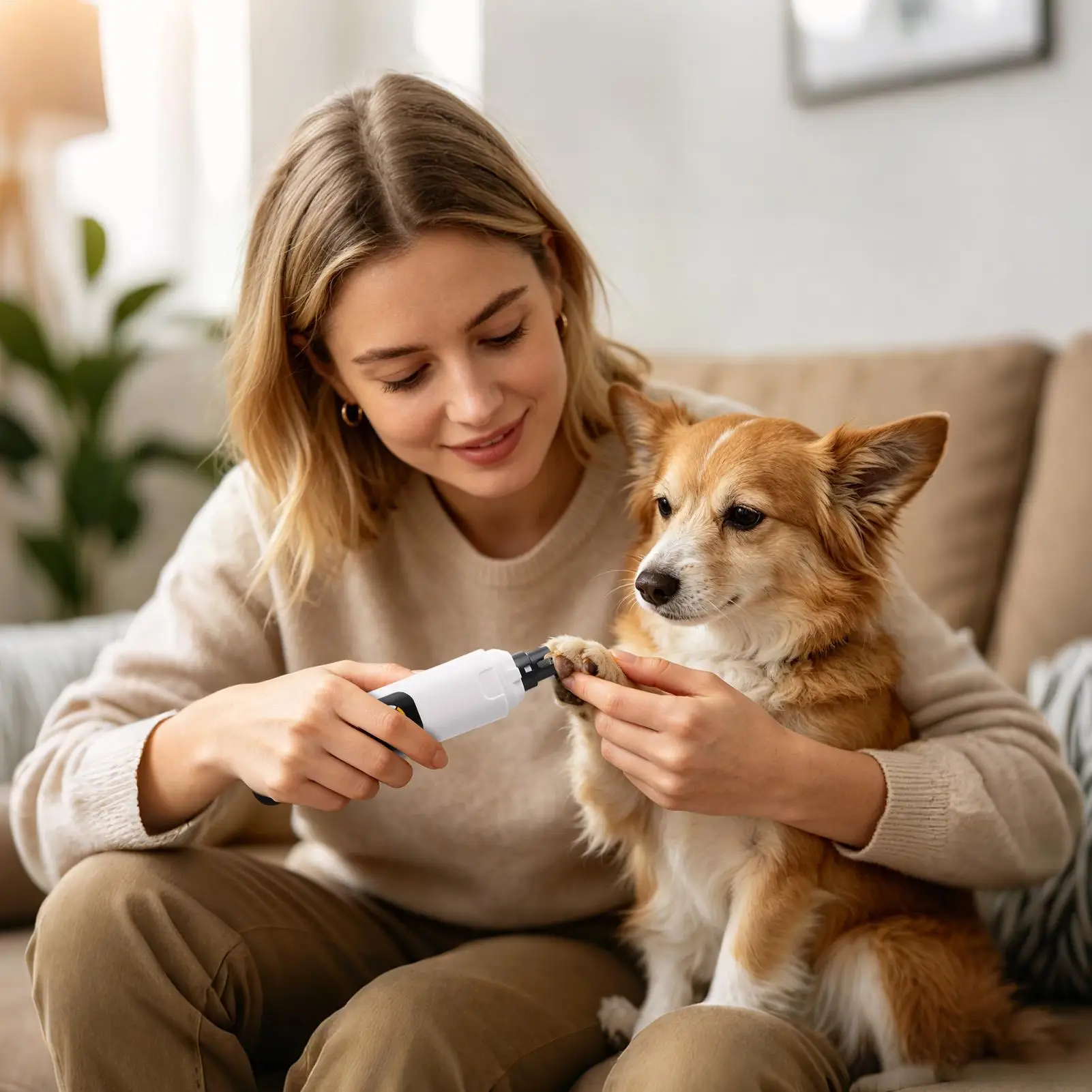 Pet Nail Grinder For Dogs 6-Speed USB Rechargeable Digital Display Dog Electric Nail Grinder For Home Salon Travel Outdoor