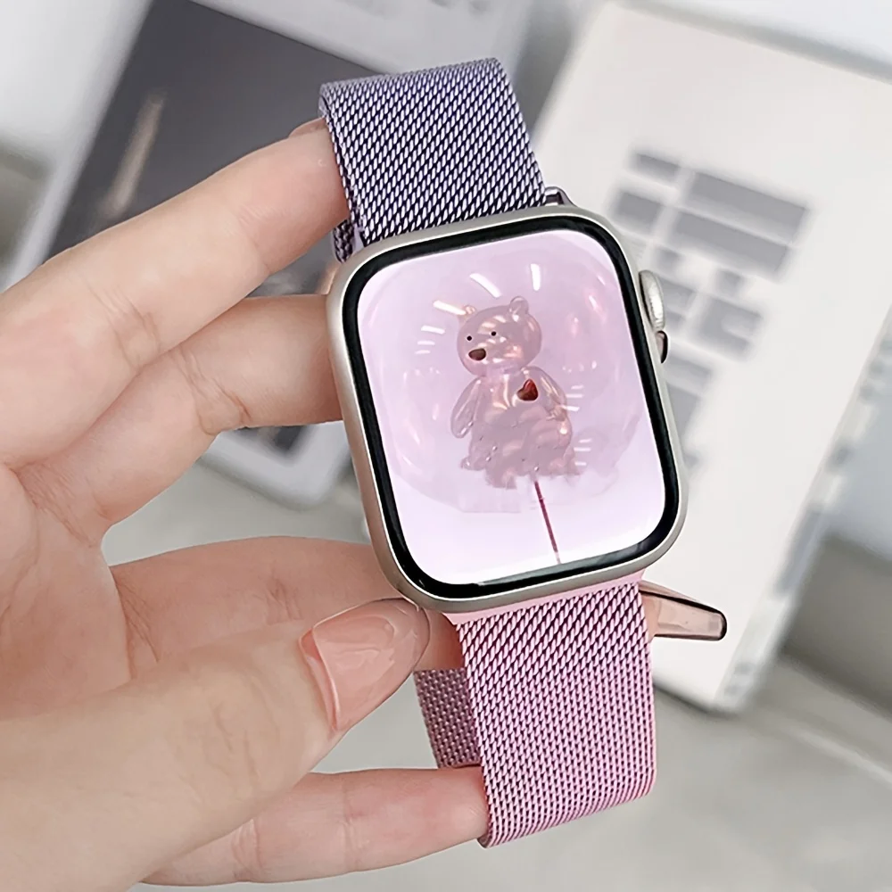 

Магнитный миланский ремешок с петлей для Apple Watch Band 10 9 8 7 45 мм 41 мм 42 мм 46 мм Ultra 2 49 мм Браслет Ремень iWatch 6 5 4 SE Correa