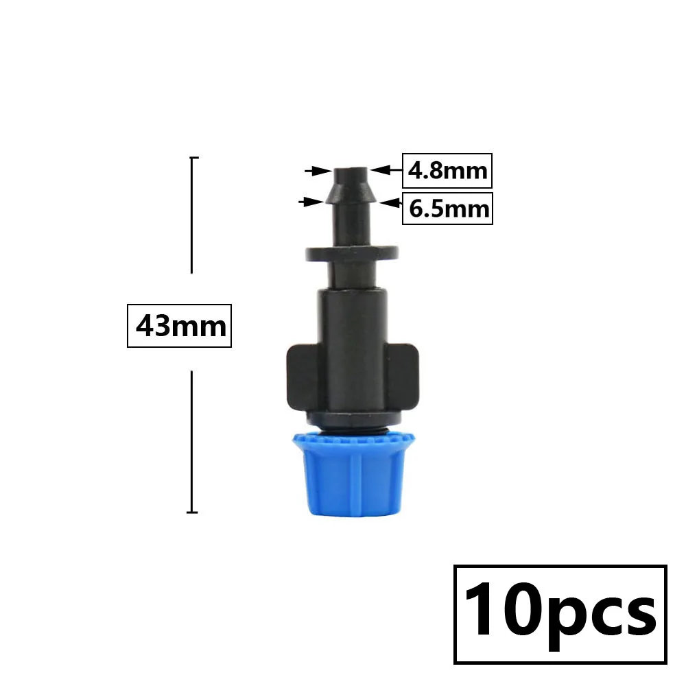 Adjustable Copper Misting Nozzle w/ 4/7mm Plastic Tee Thread barbed Connector Brass Watering Irrigation Sprinkler Cooling Nozzle