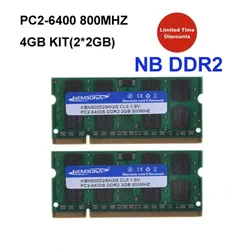 KEMBONA free shiping promotion laptop ddr2 4gb kit (2*2gb) 800mhz pc2-6400 sodimm laptop so-dimm notebook