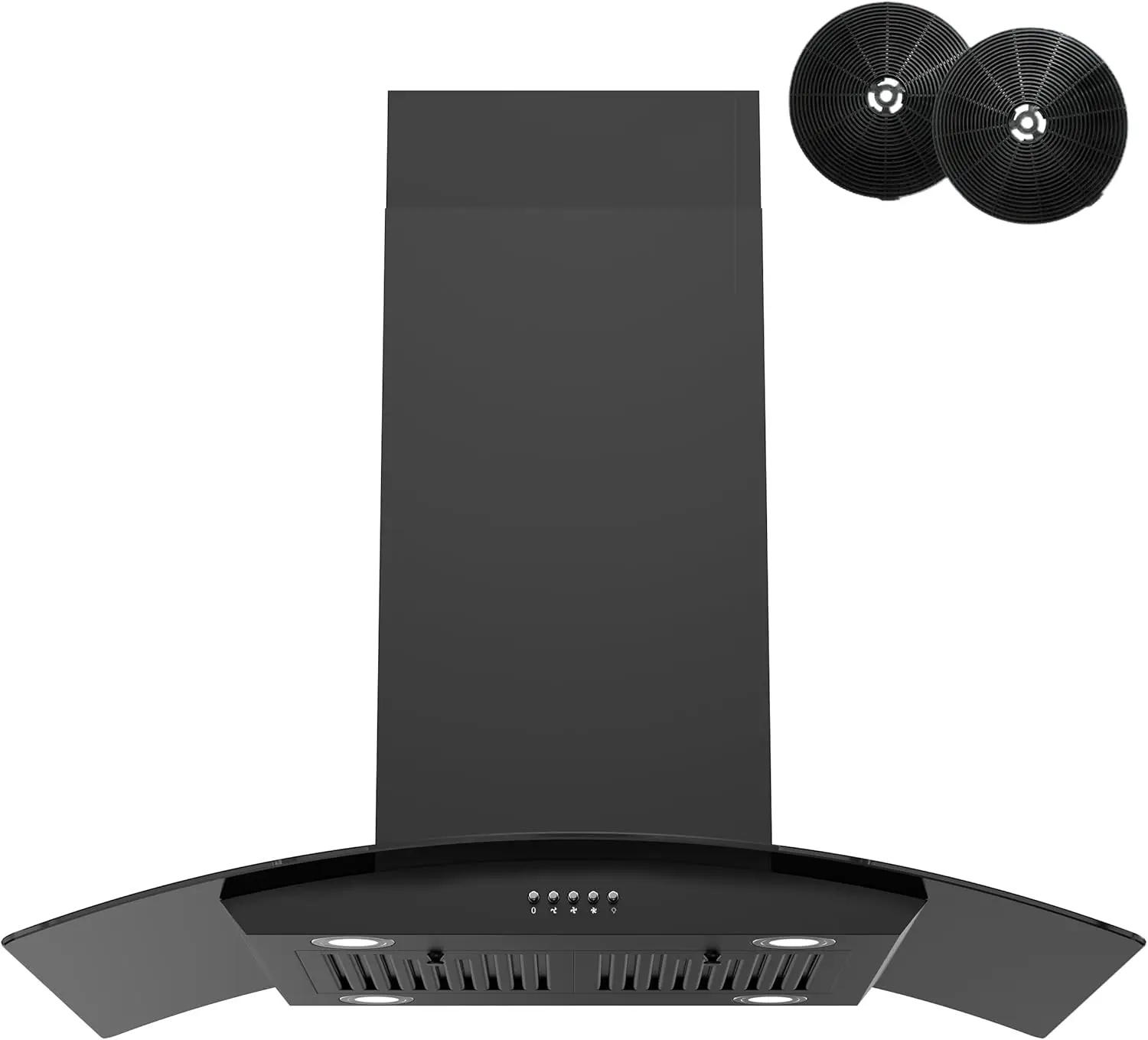 

36 inch Island Ran Hood 700 CFM Ducted Ductless Convertible Stove Hood3-Speed Fan LED Lights Button Control Ceiling Mount Ran Ho