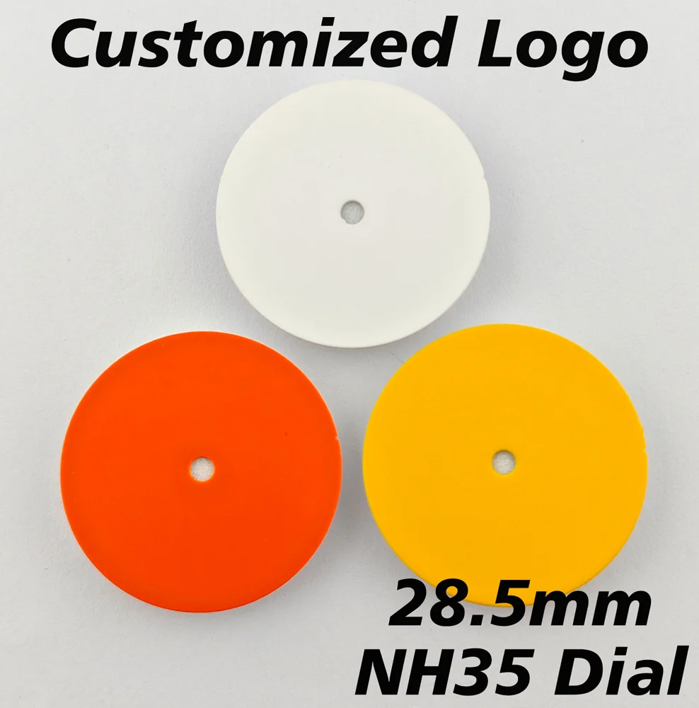 28.5mm Watch Dial NH35 Dial NH36 Dial Blank Dial Color Dial Watch Accessories Suitable For NH35/NH36 Movement Customized Logo