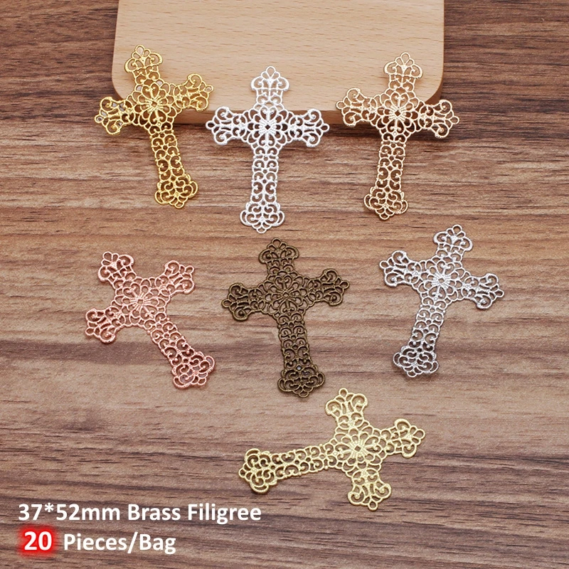 BoYuTe Filigree Findings European Flower Materials Handmade Diy Metal Brass Jewelry Accessories
