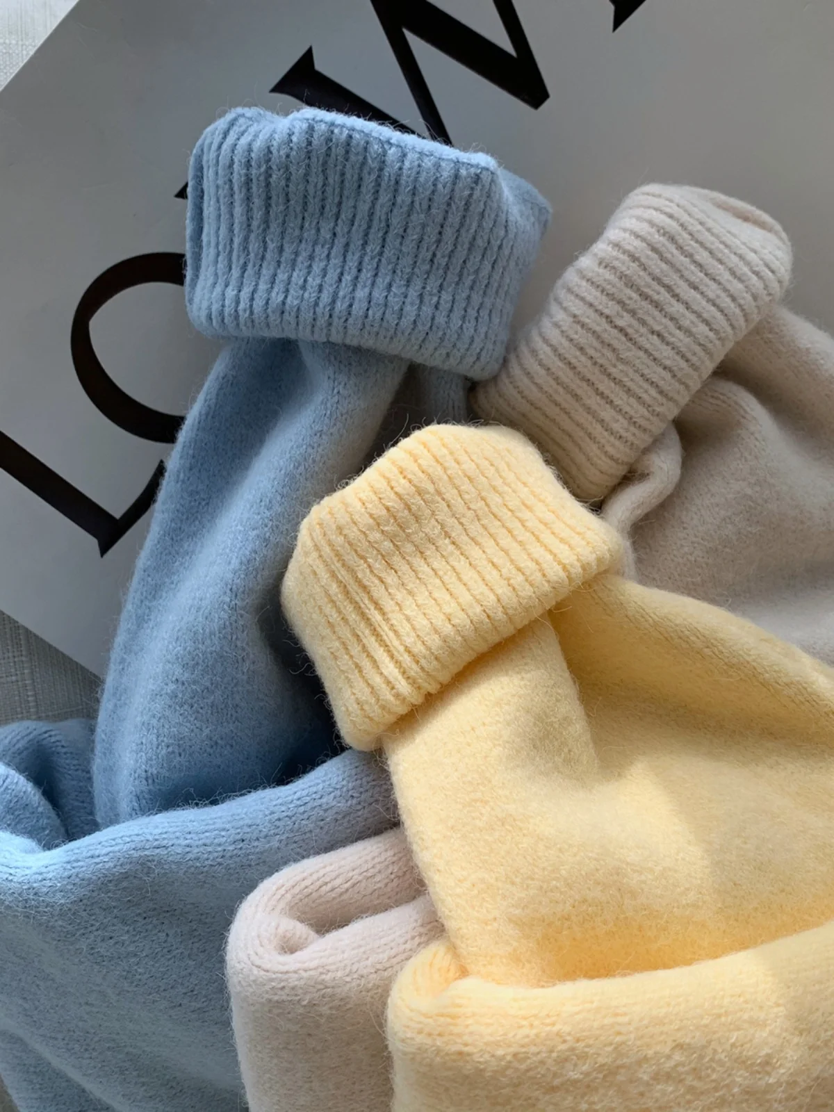 

Soft Knitted round Ne Sweater Loose Women's Outerwear Sweet Sle Pure Color Comfortable Fit Fem Pullover Top