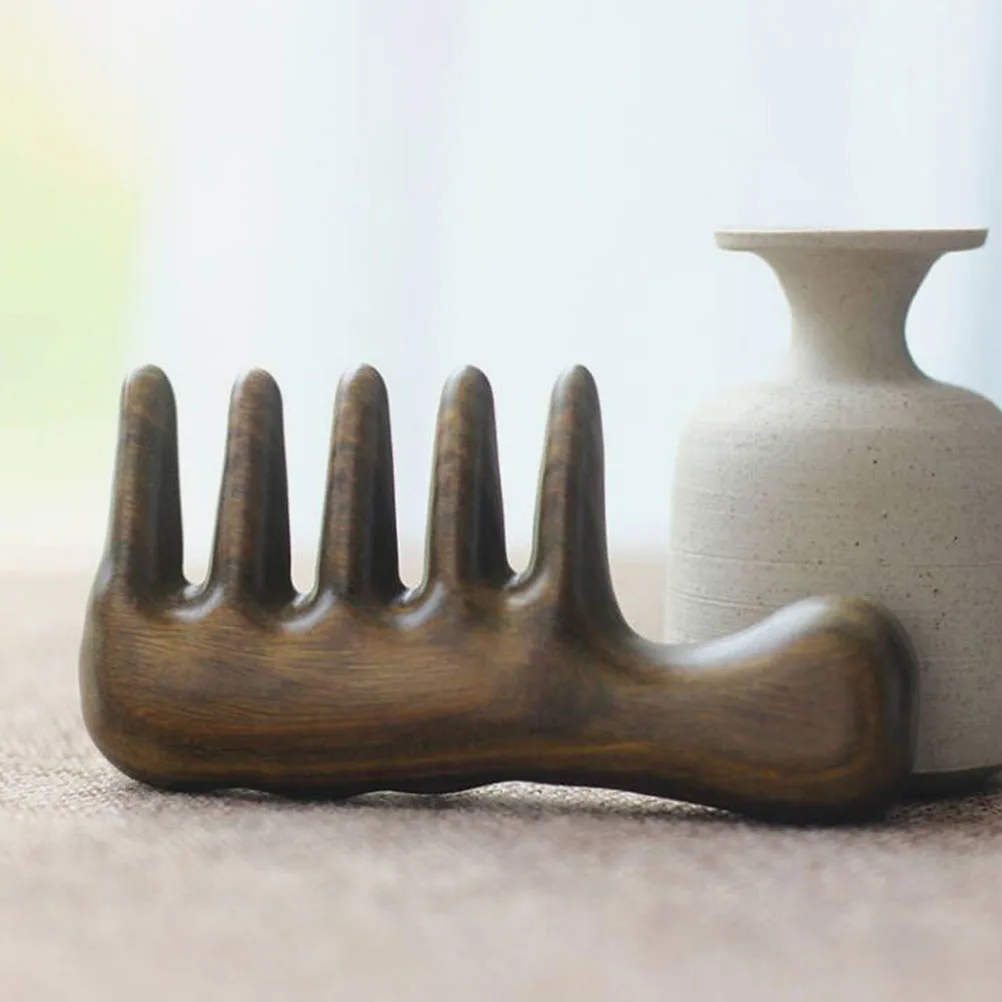 

1pc Massage Comb Premium Wooden Hair Detangling Comb Portable Hairdressing Tool For Smooth Long Thick Wet Dry Hair Green