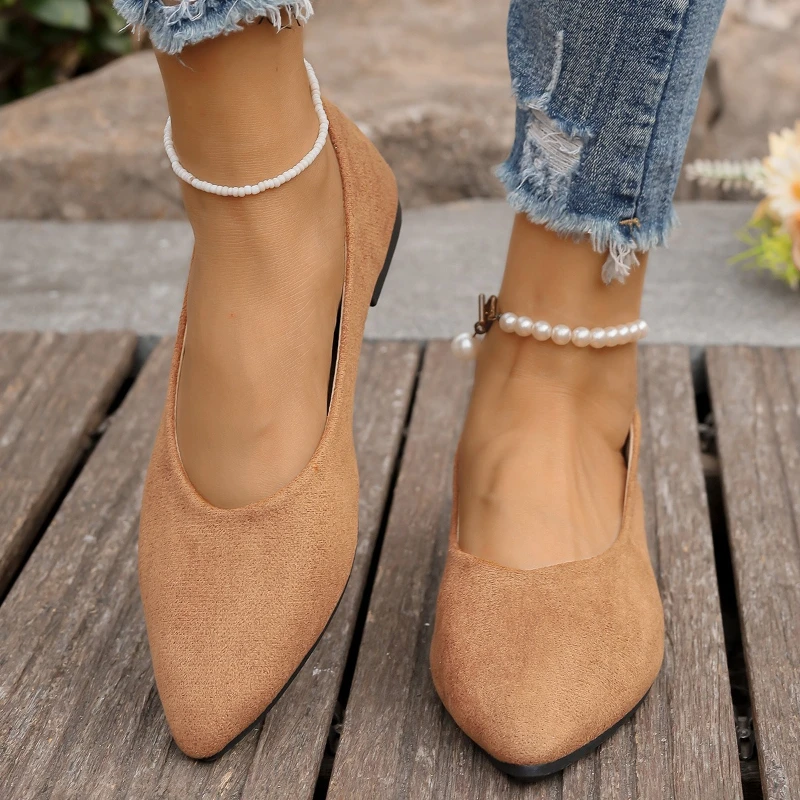 2026 Spring and Autumn New Pointed Comfortable Casual Flat Shoes Fashionable and Sexy Large Shallow Mouth Single Shoes for Women