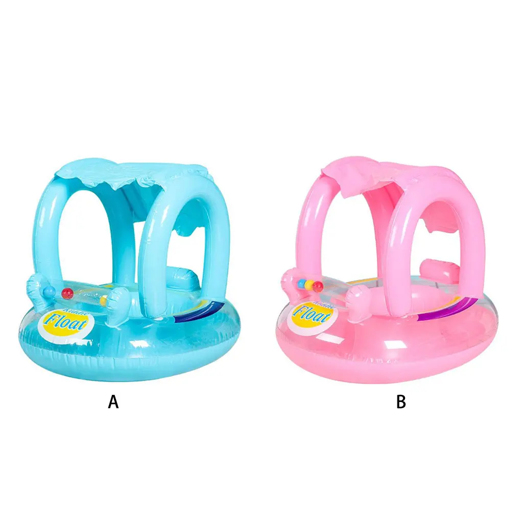 PVC met kinderen opblaasbaar met zonwering zwemring opvouwbare ring vervagen opblaasbaar zwembad speelgoed zwembadvlotter