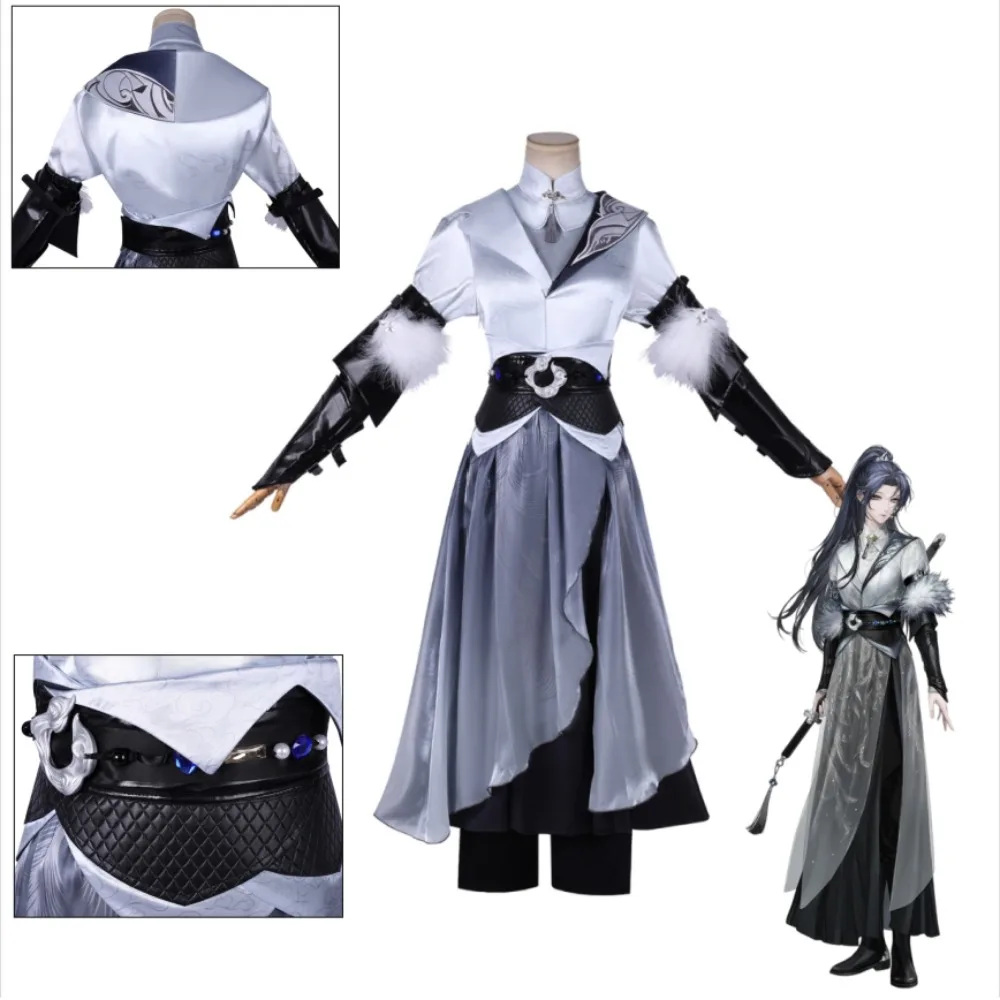 

Path To Nowhere Frosty Twilight Snow Female Chief Cosplay Ancient Chinese Long Dress Accessories Wig Halloween Comic Con Outfit
