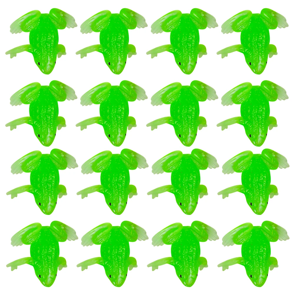 

20 Pcs Frog Ornaments Simulation Frogs Miniature Garden Statue Elastic Figure Tpr Figurine Model