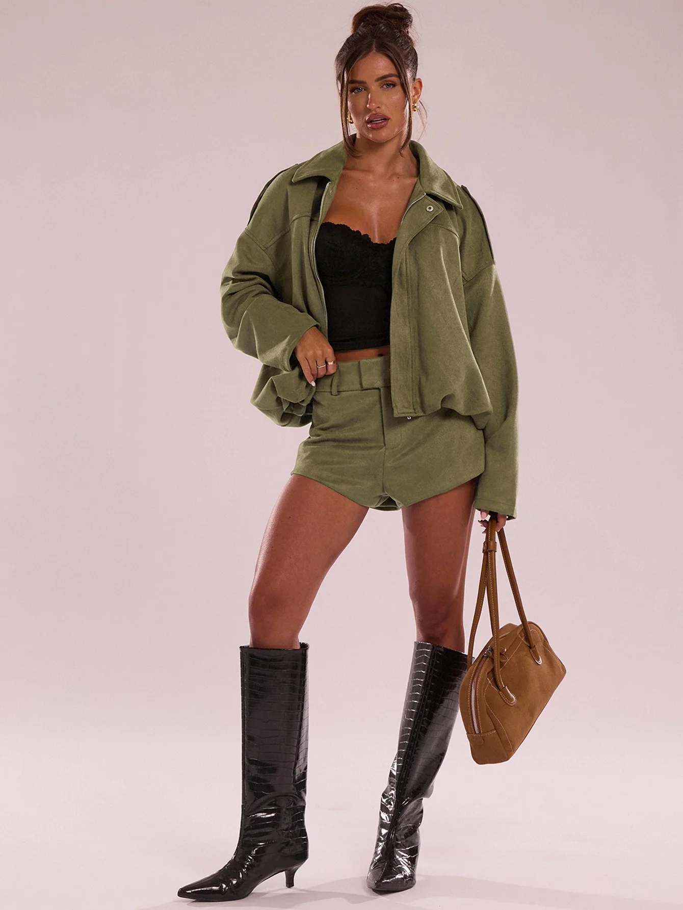 High-End, Relaxed, Loose-Fitting Casual Short Jacket