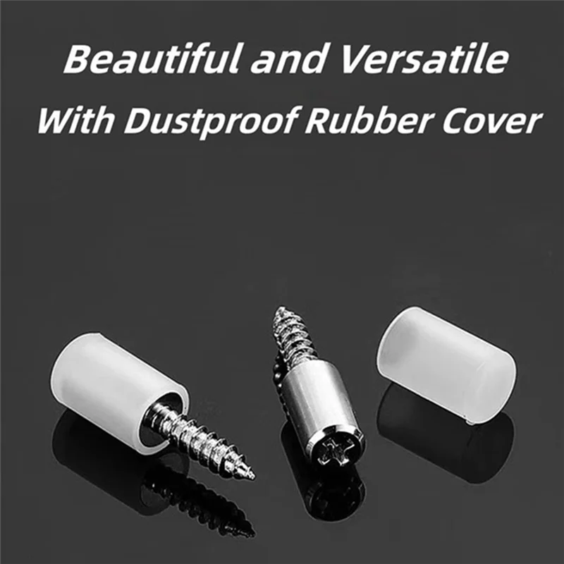 50Set Self-Tapping Screw With Rubber Sleeve Laminate Support Homemade Wardrobe Cabinet Glass Hard Partition Nail Easy Install-N3