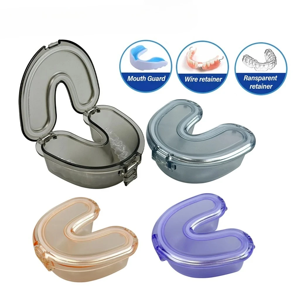 10Pcs Dental Retainer Box U-Shaped Denture Storage Case False Teeth Container Orthodontic Mouth Guard Organizer Oral Hygiene