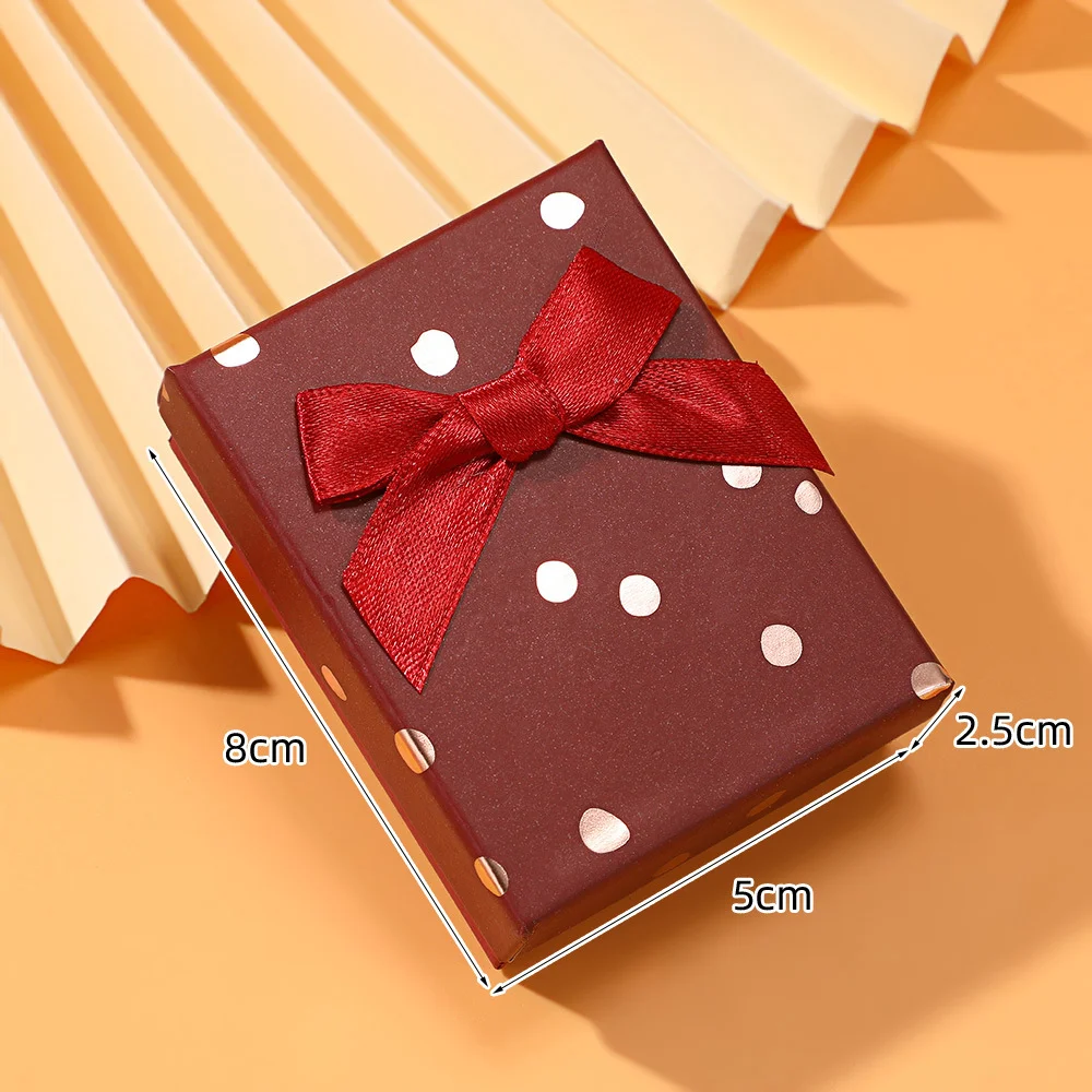 

50Pcs 8x5x2.5cm Fashion Jewelry Paper Box for Bracelet Necklace Ring Earring Packaging Cute Gift Case Wedding Display Organizer