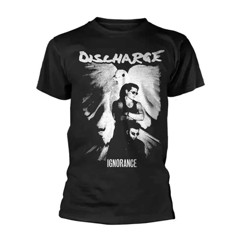 DISCHARGE IGNORANCE T SHIRT FRONT BACK PRINT