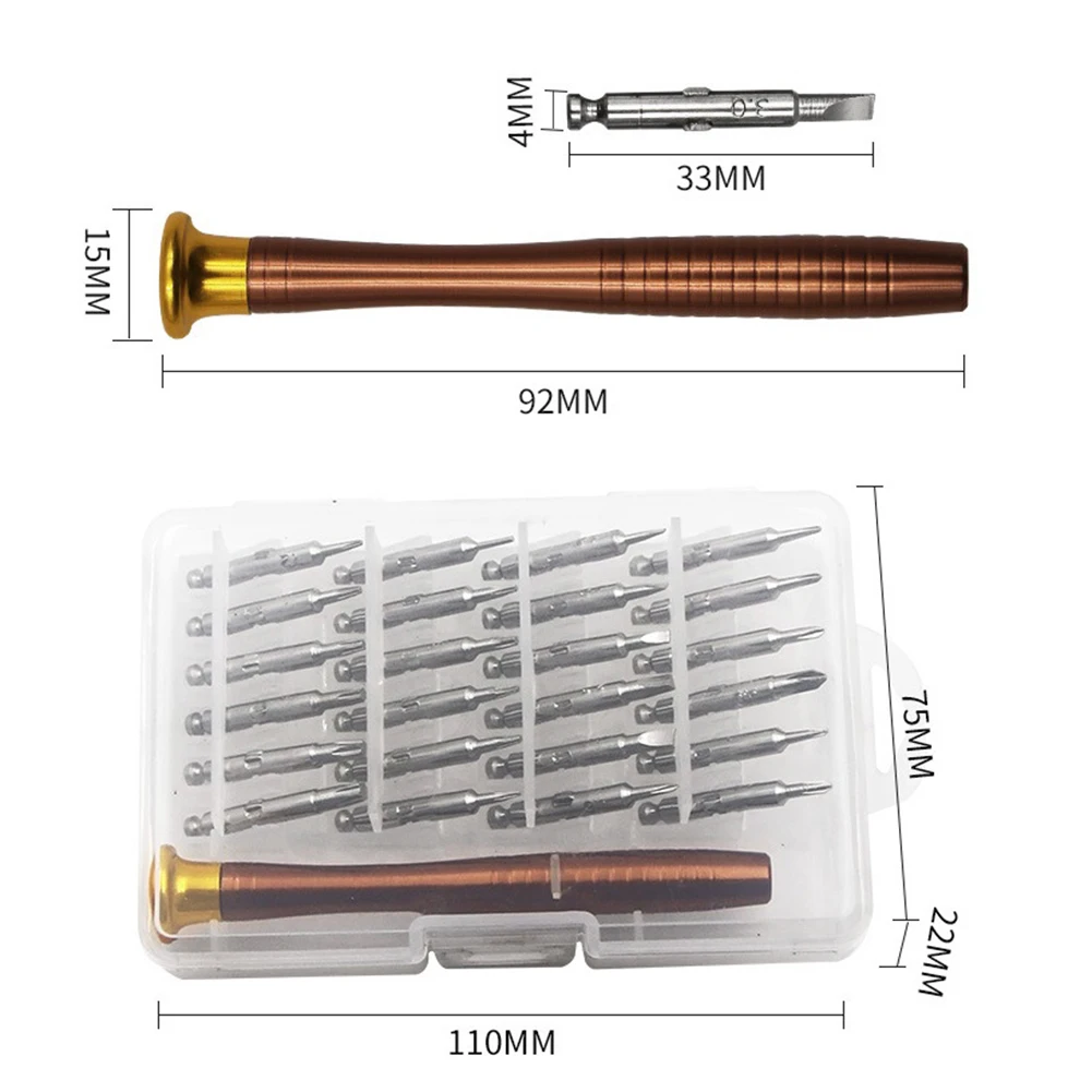 Juego de destornilladores magnéticos 25 en 1, puntas de destornillador Torx de precisión, herramienta de reparación manual para teléfono móvil T2 T3 T4 T5 T7 T8 T10 T15