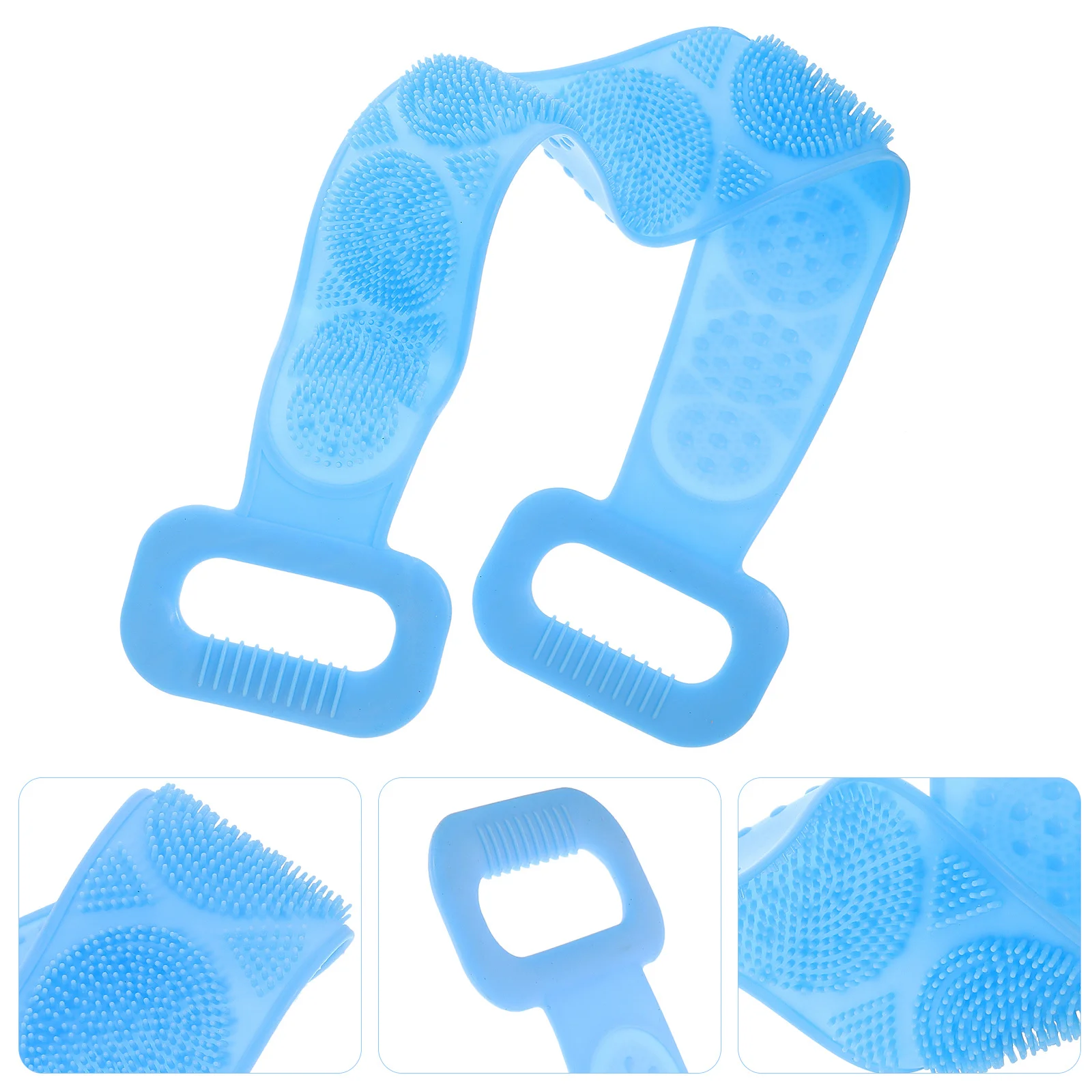 منشفة استحمام ليفة مزدوجة الجانب لتقشير الجسم الطبيعي للعناية بالبشرة وتدليك ناعم وعميق ونظيف باللون الأزرق #3