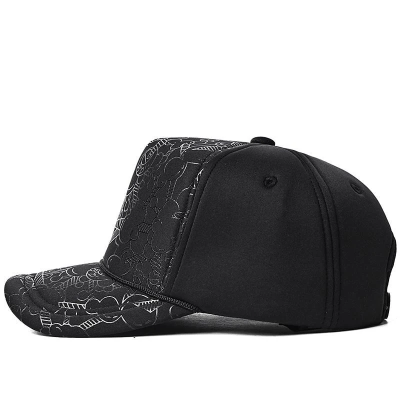 High top hat fall and winter of male high hat popular logo face small baseball cap round face is prevented bask in large cap