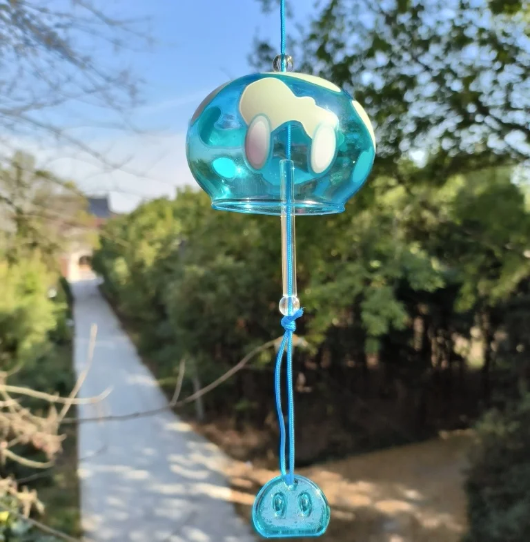 Genshin Slime Wind Chimes Kawaii Room Decor Japanese Glass Wind Bell Hanging Craft Furin Genshin Impact Pendant Decoration 풍경종