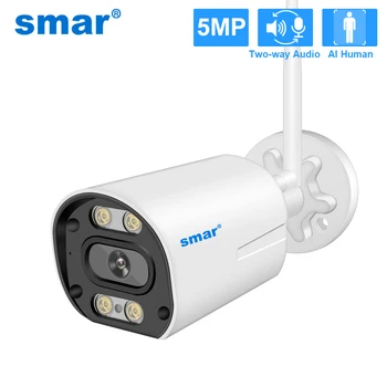 Smar 5MP 3MP Outdoor Wireless IP Kamera Menschliche Erkennung Zwei-wege Audio Volle Farbe Vision Video Überwachung Cam Onvif ICSEE APP