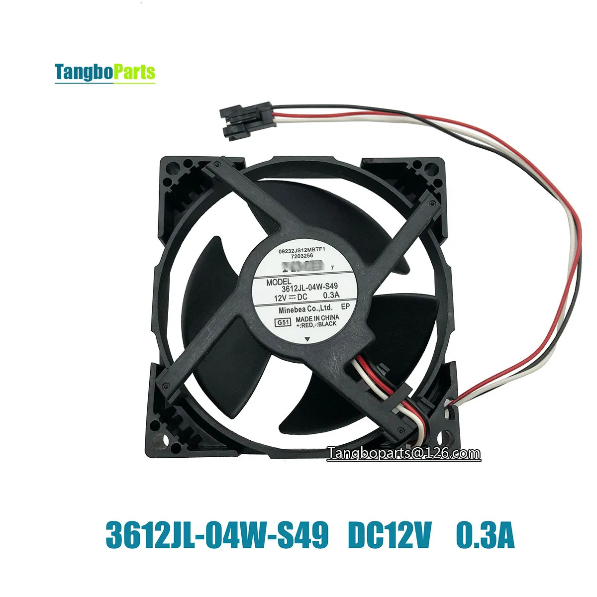 Refrigerator Accessories MODEL 3612JL-04W-S49 12V 0.3A 9.2cm Motor Fan ForSamsung Hisense Ronshen Fridge BCD-172WD11D/175WVK1EQ