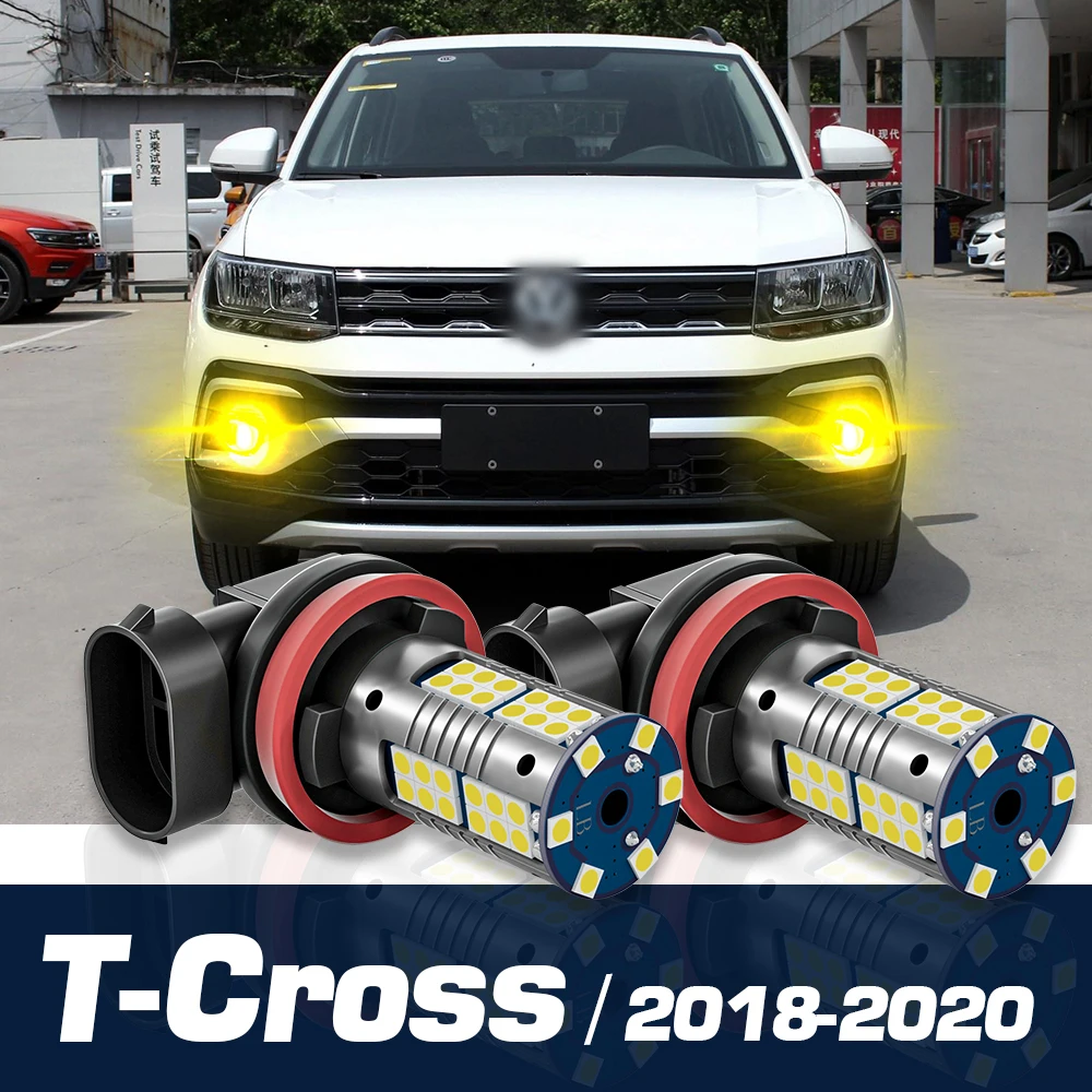 

2 шт. светодиодные противотуманные фары, аксессуары Canbus для VW T-Cross T Cross 2018 2019 2020