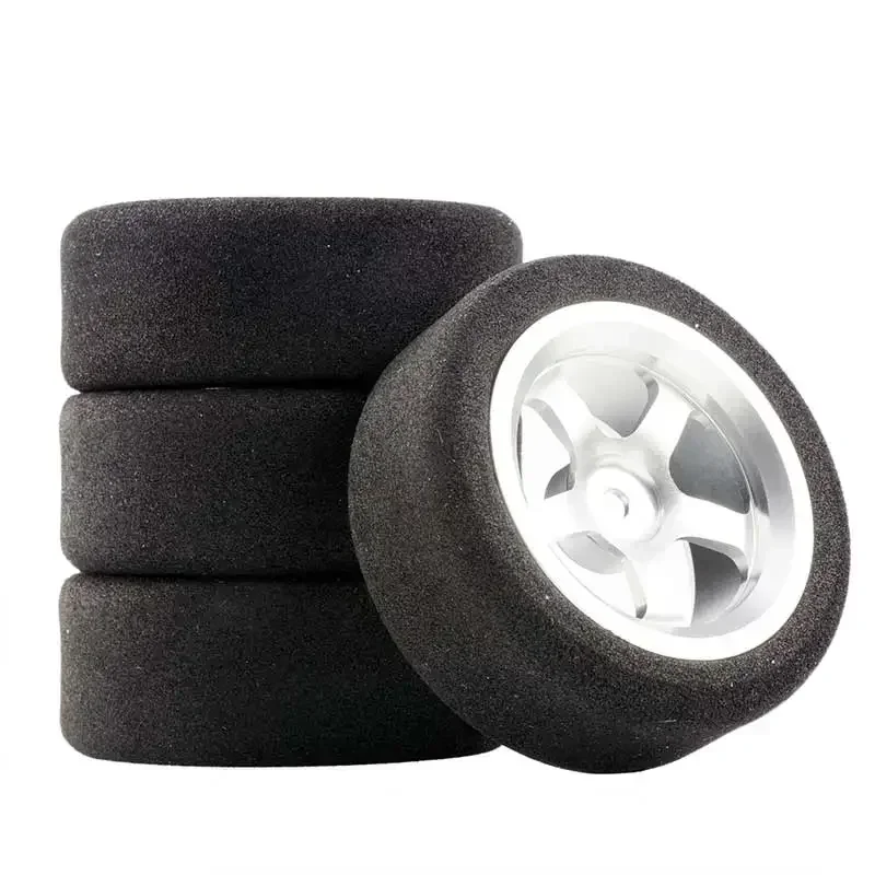 12mm Hex RC Racing Cars Accessories 4Pcs Set Racing Foam Tire Wheel Rim Set For HSP HPI 1/10 On-road RC Car